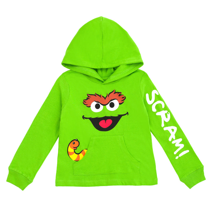 Sesame Street Oscar the Grouch Matching Family Cosplay Pullover Hoodie