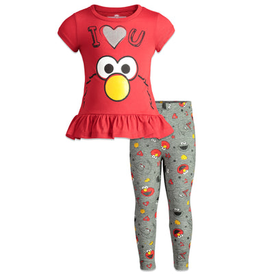 Camiseta gráfica y calzas Elmo de Barrio Sésamo