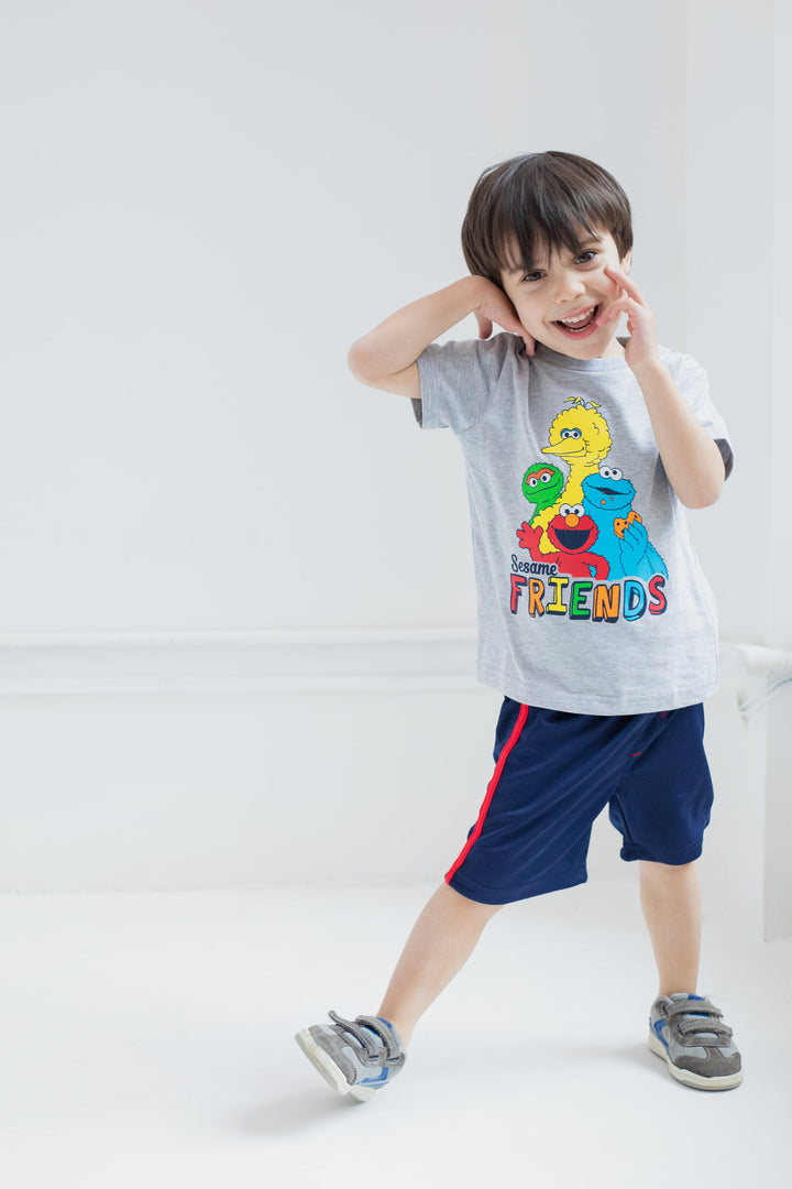 Sesame Street T-Shirt and Mesh Shorts Outfit Set