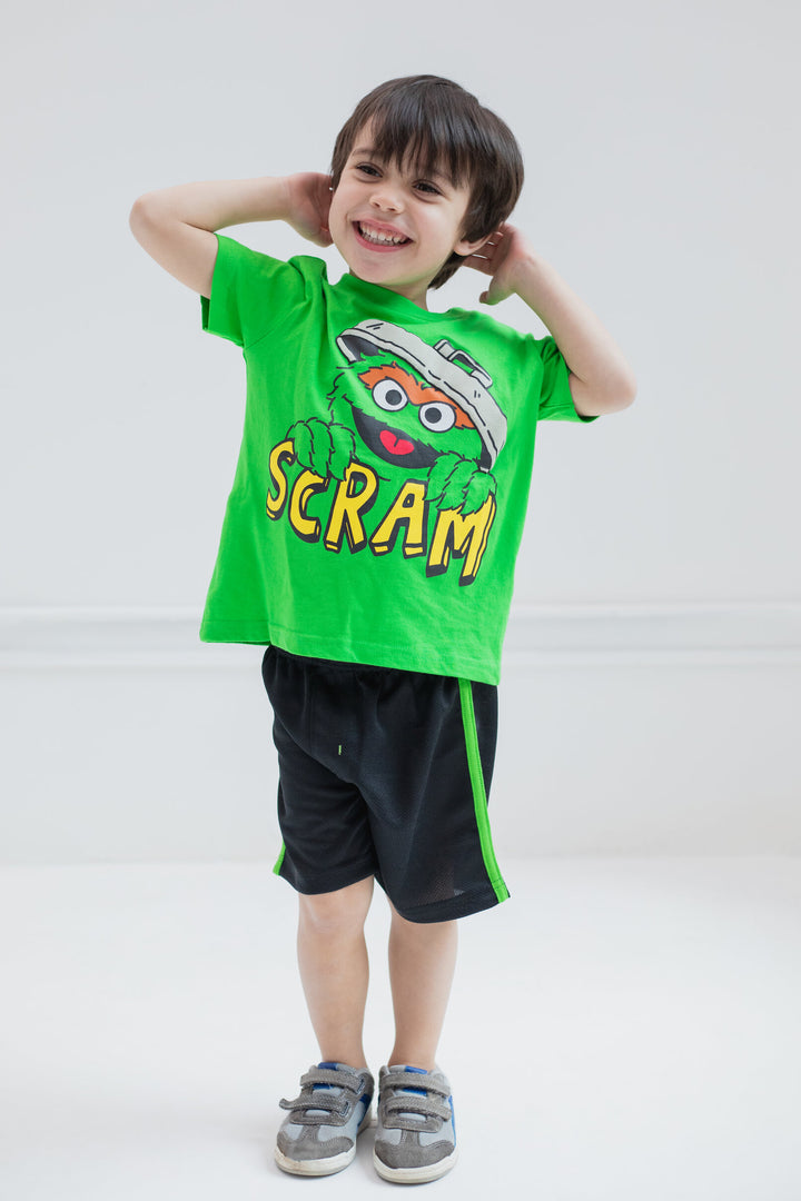 Sesame Street T-Shirt and Mesh Shorts Outfit Set