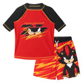 Sonic the Hedgehog Shadow Raglan Rash Guard and Swim Trunks UPF 50+ Outfit Set