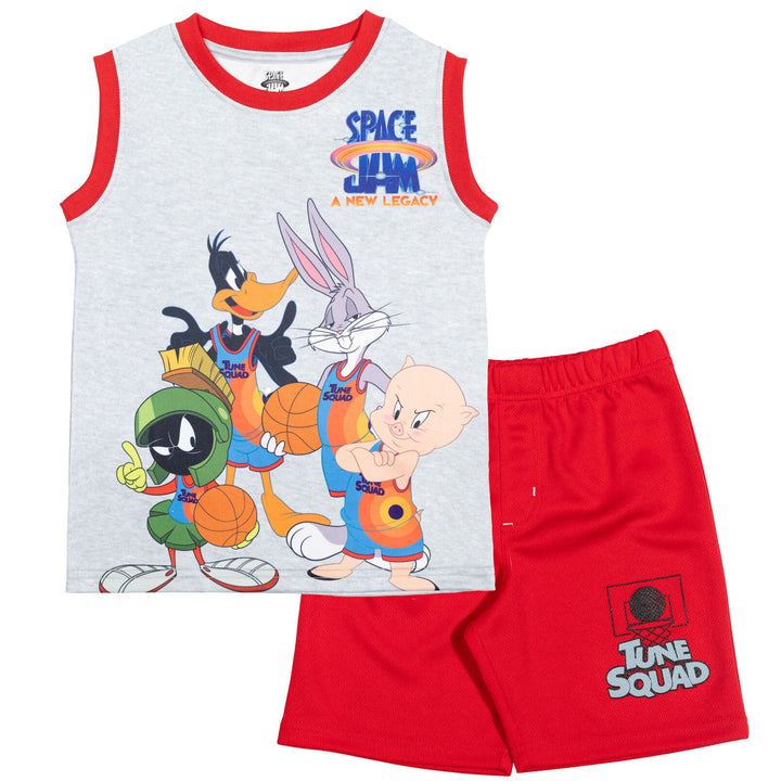 SPACE JAM Athletic Tank Top Mesh Shorts Outfit Set