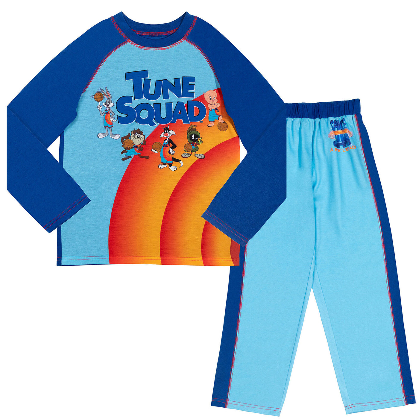 SPACE JAM Looney Tunes Raglan Pajama Shirt & Pajama Pants Set