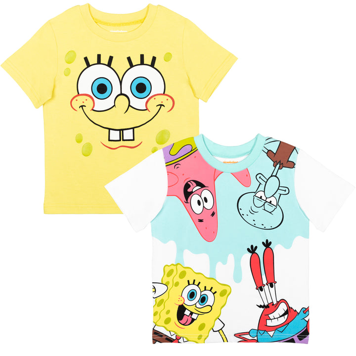 Paquete de 2 camisetas de Bob Esponja Pantalones Cuadrados