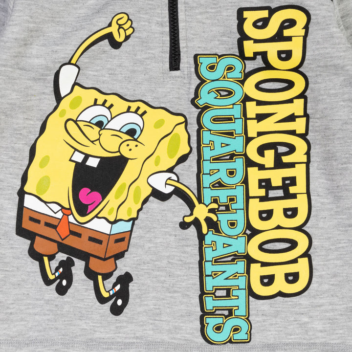 Sudadera con capucha y media cremallera de Bob Esponja