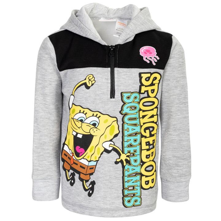 Sudadera con capucha y media cremallera de Bob Esponja