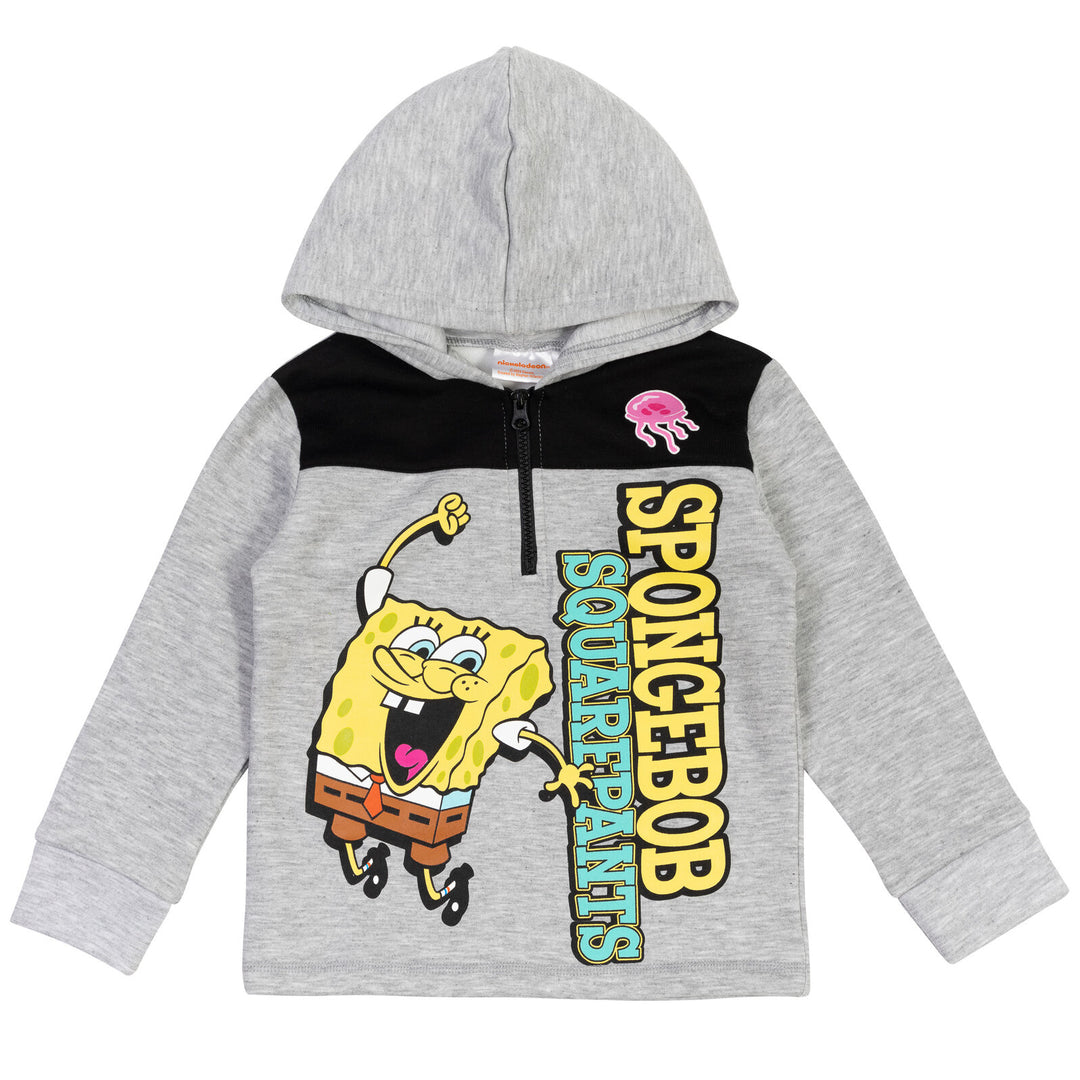 Sudadera con capucha y media cremallera de Bob Esponja