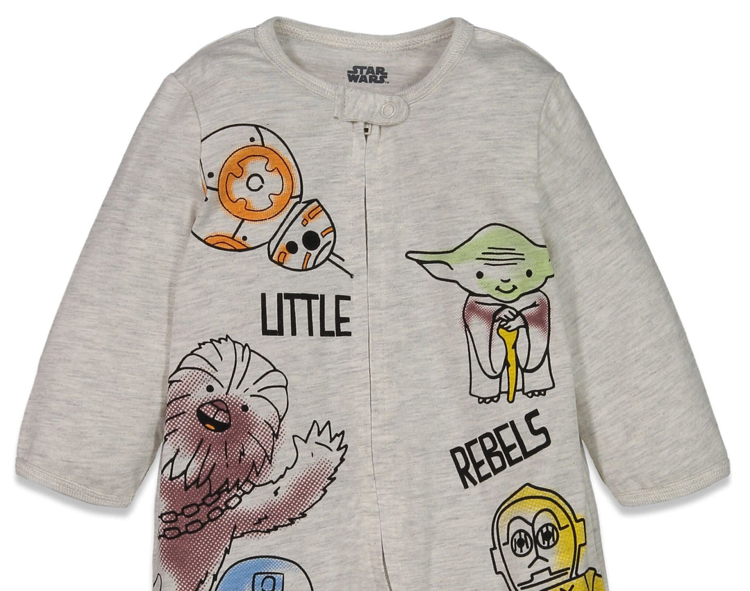 STAR WARS 2 Pack Zip Up Sleep N' Play Coveralls