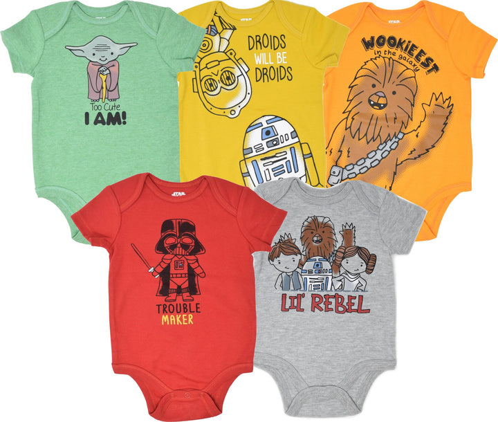 Star Wars 5 Pack Bodysuits