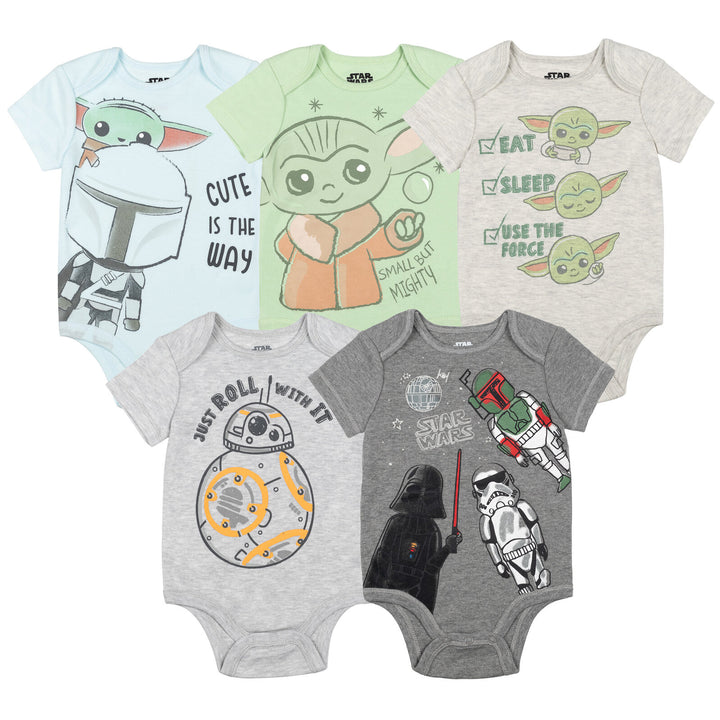 Star Wars Baby Yoda 5 Pack Bodysuits