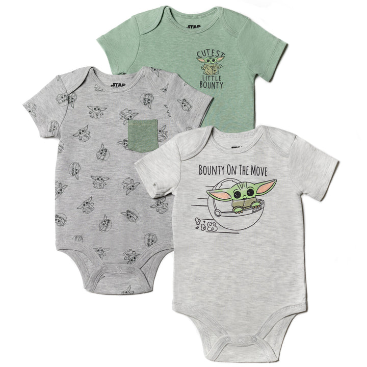 Star Wars Baby Yoda Cuddly Short Sleeve Bodysuits & Jogger Pants