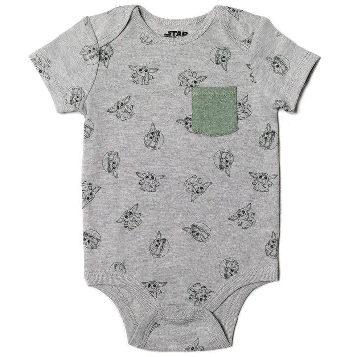 Star Wars Baby Yoda Cuddly Short Sleeve Bodysuits & Jogger Pants