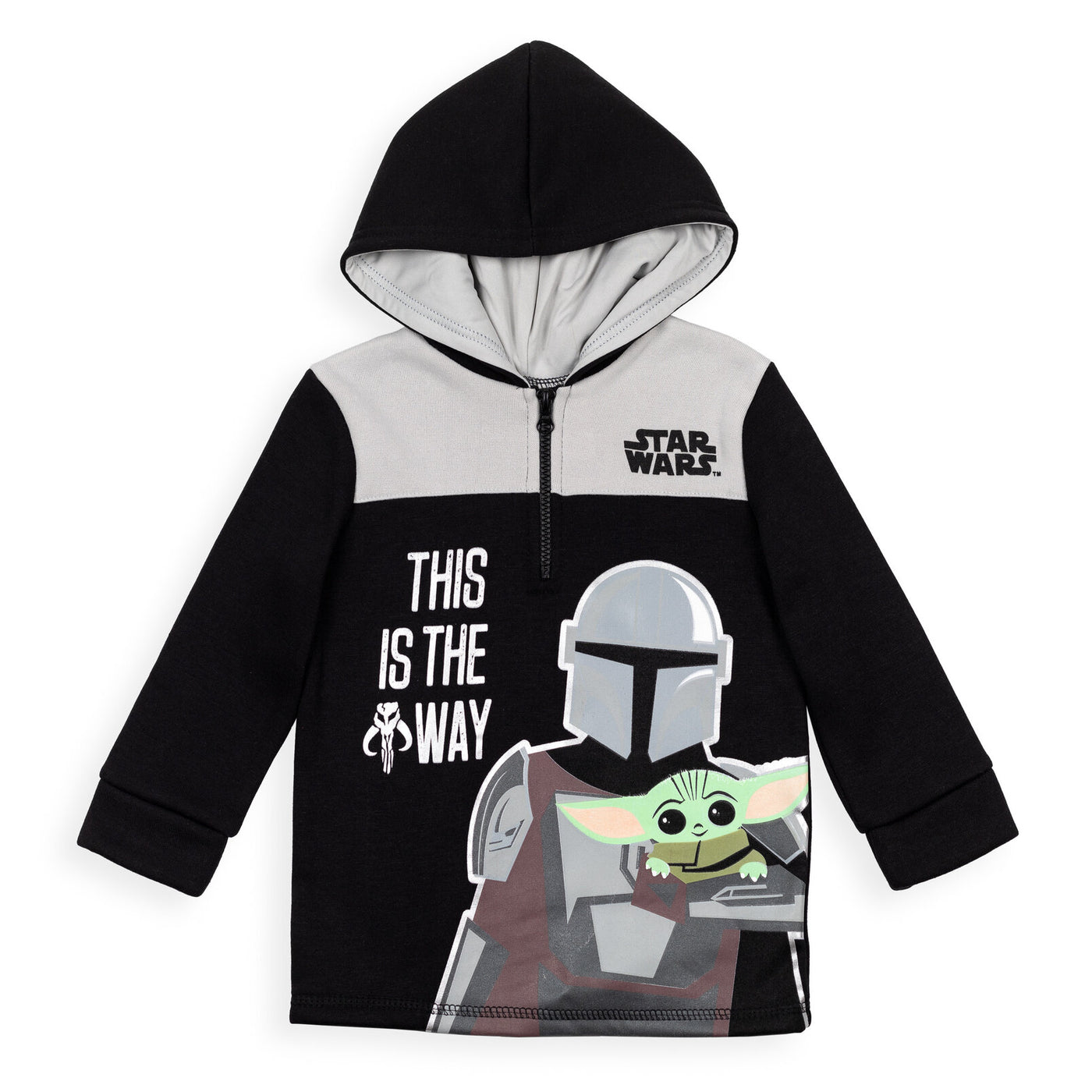 Star Wars Baby Yoda Fleece Half Zip Hoodie