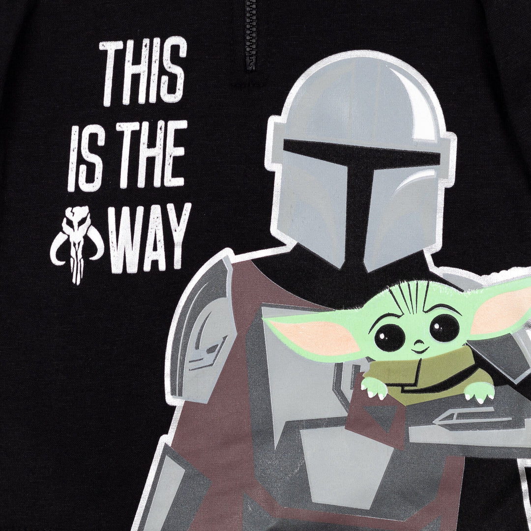 Star Wars Baby Yoda Fleece Half Zip Hoodie