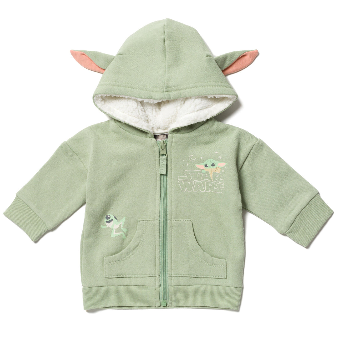 Star Wars Baby Yoda Fleece Zip Up Cosplay Hoodie imagikids Baby