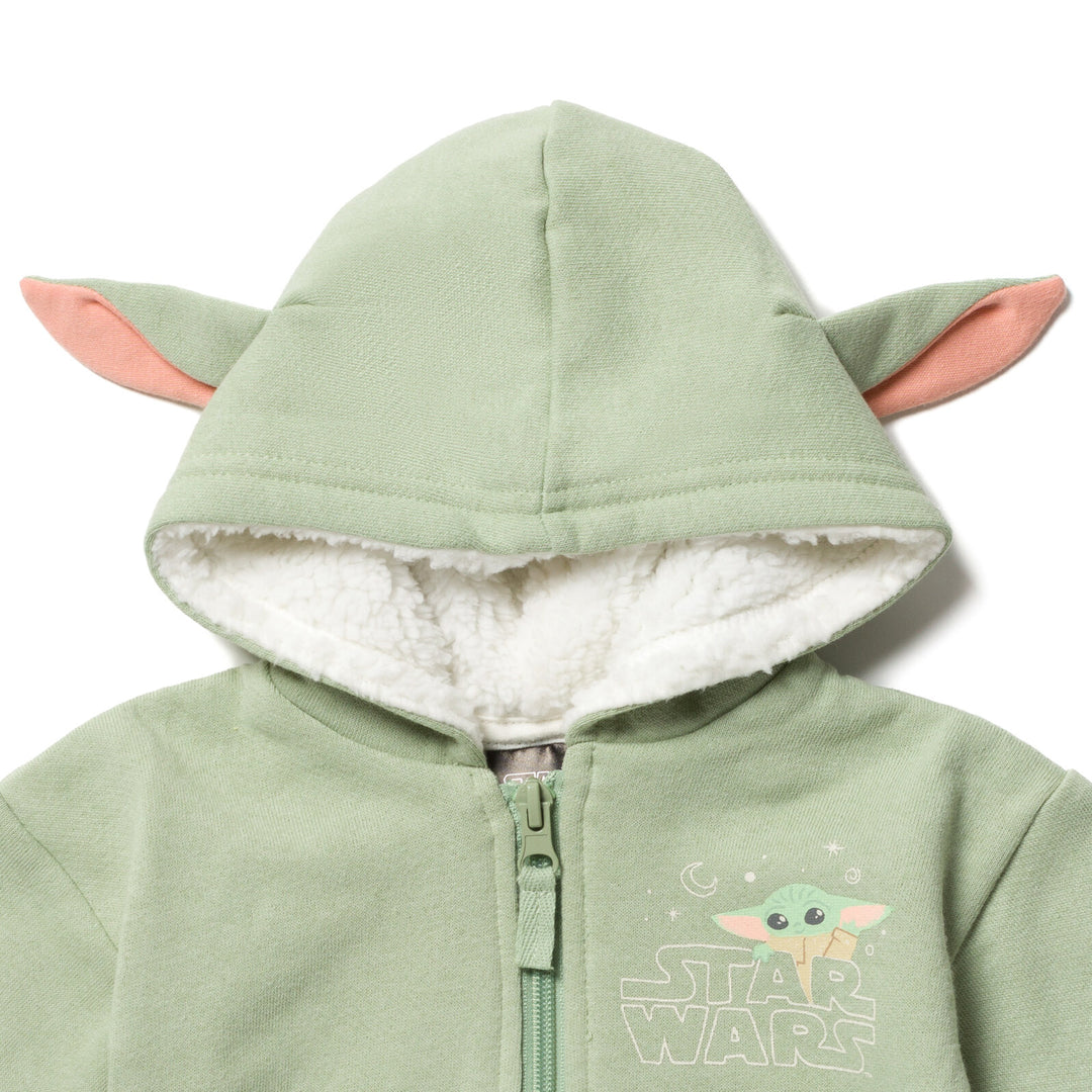 Star Wars Baby Yoda Fleece Zip Up Cosplay Hoodie