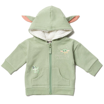 Star Wars Baby Yoda Fleece Zip Up Cosplay Hoodie
