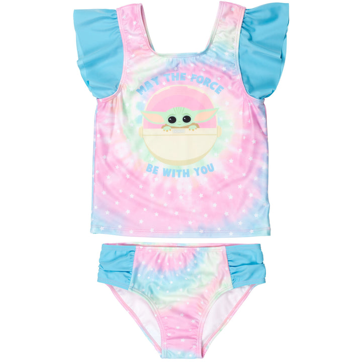 Star Wars Baby Yoda Pullover Tankini Top and Bikini Bottom Swim Set