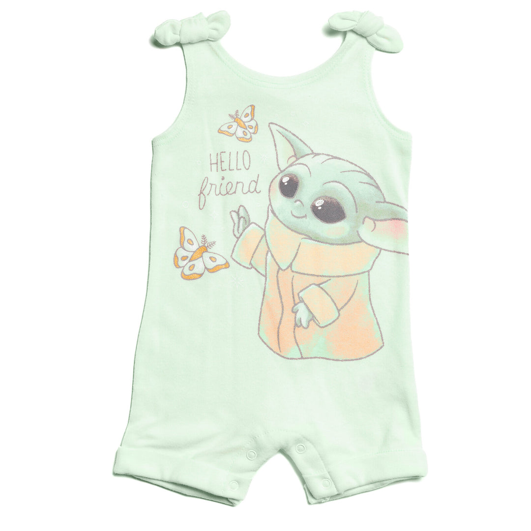 Star Wars Baby Yoda Snap Romper and Headband