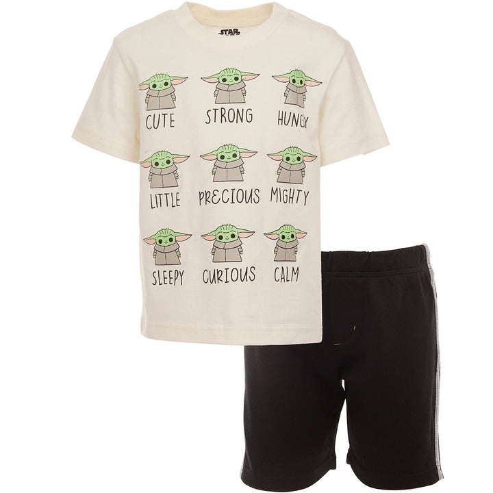 Star Wars The Mandalorian Grogu Athletic T-Shirt & Mesh Shorts Outfit Set