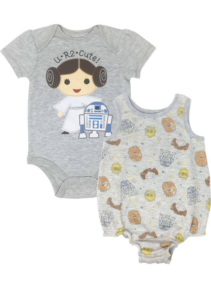 Star Wars Princess Leia Short Sleeve Bodysuit & Romper Set