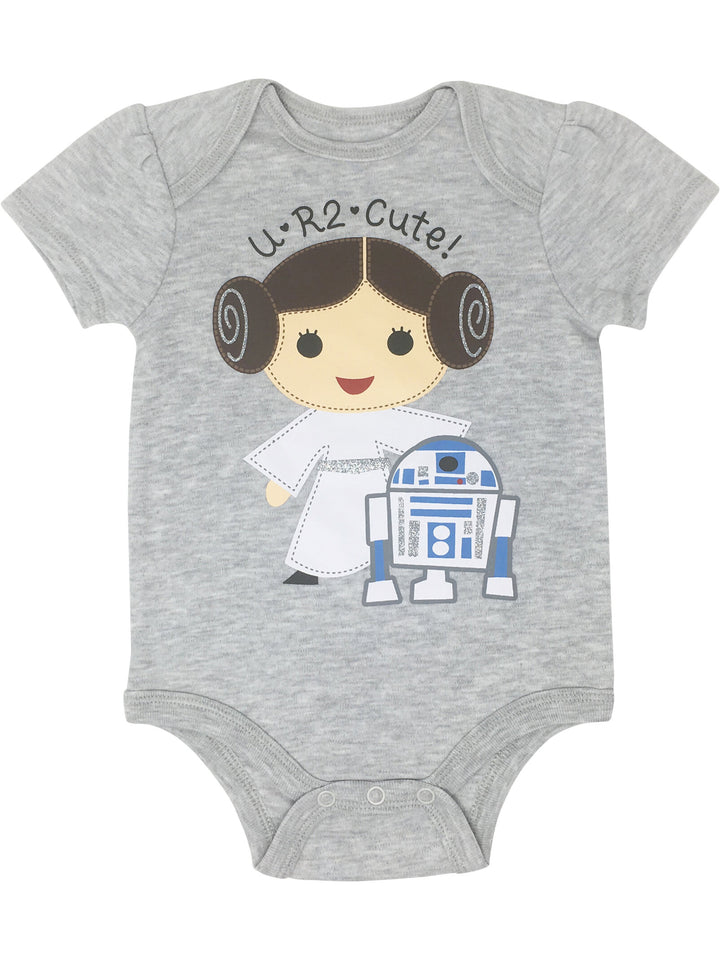 Star Wars Princess Leia Short Sleeve Bodysuit & Romper Set