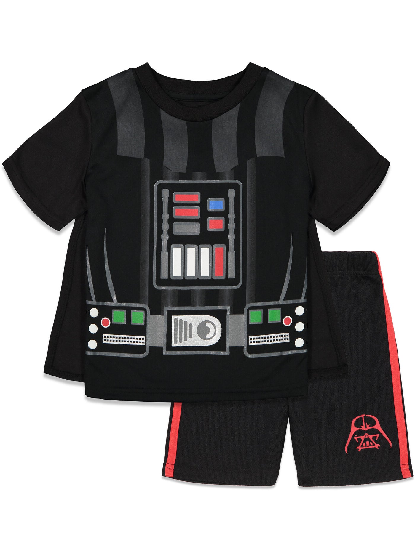 Conjunto de camiseta y pantalones cortos con capa de Darth Vader de Star Wars