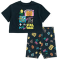 STAR WARS Drop Shoulder T-Shirt and Bike Shorts Outfit Set