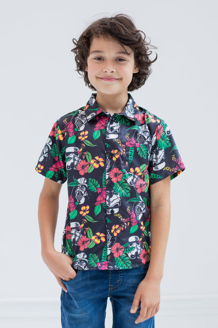 Star Wars Hawaiian Button Down Dress Shirt