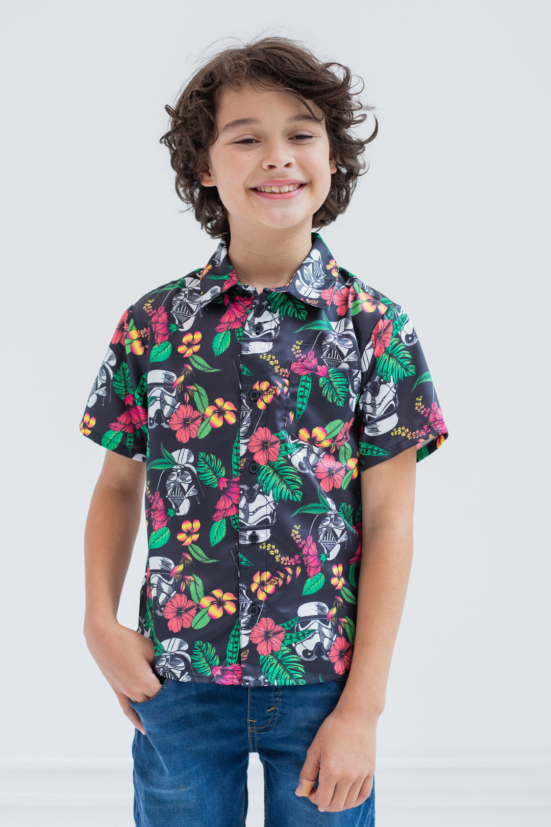 Star Wars Hawaiian Button Down Dress Shirt