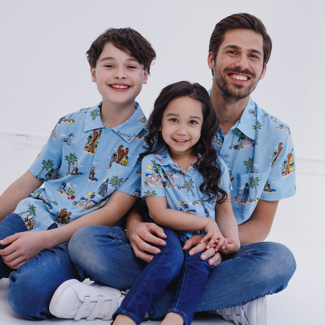 star wars dress shirts STAR WARS Matching Family Hawaiian Button Down Dress Shirt – imagikids