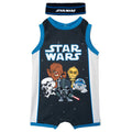 Star Wars Mesh Basketball Athletic Romper and Sweatband Outfit Set