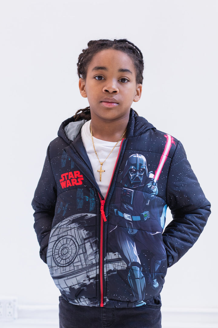 Star Wars Mesh Zip Up Winter Coat Puffer Jacket