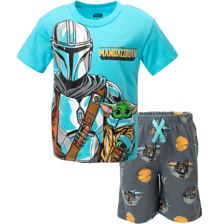 Camiseta gráfica Star Wars Baby Yoda y pantalones cortos de felpa francesa