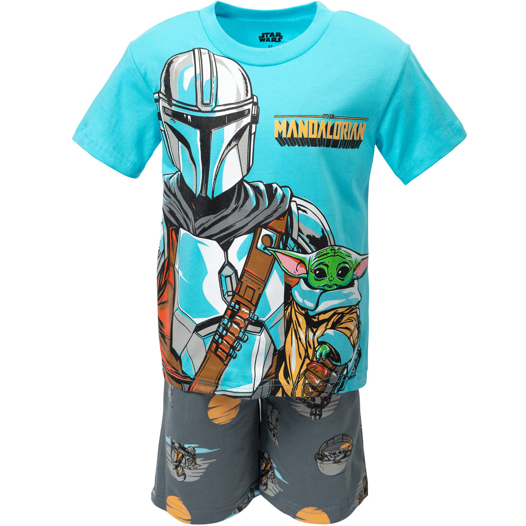 Camiseta gráfica Star Wars Baby Yoda y pantalones cortos de felpa francesa