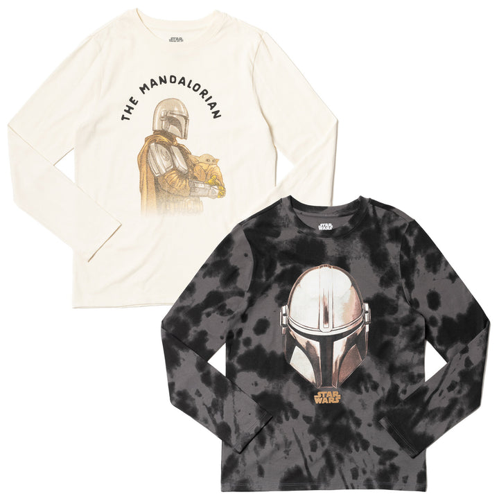 Star Wars The Mandalorian 2 Pack Long Sleeve Graphic T-Shirts