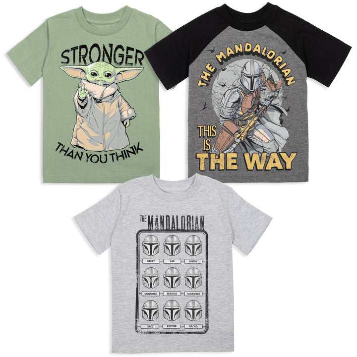 Star Wars The Mandalorian Baby Yoda 3 Pack T-Shirts