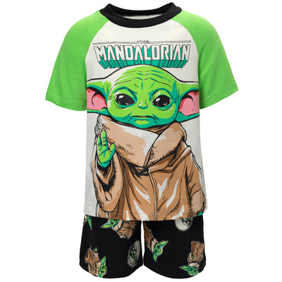 Star Wars Baby Yoda Camiseta gráfica French Terry Shorts Outfit Set