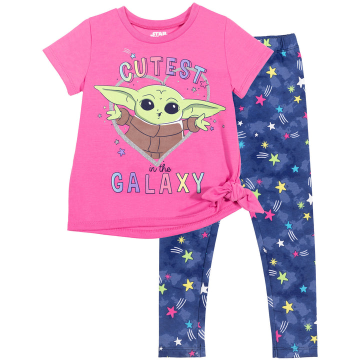 Star Wars The Mandalorian Baby Yoda T-Shirt and Leggings Outfit Set