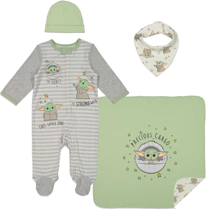 Star Wars The Mandalorian Grogu 4 Piece Layette Set