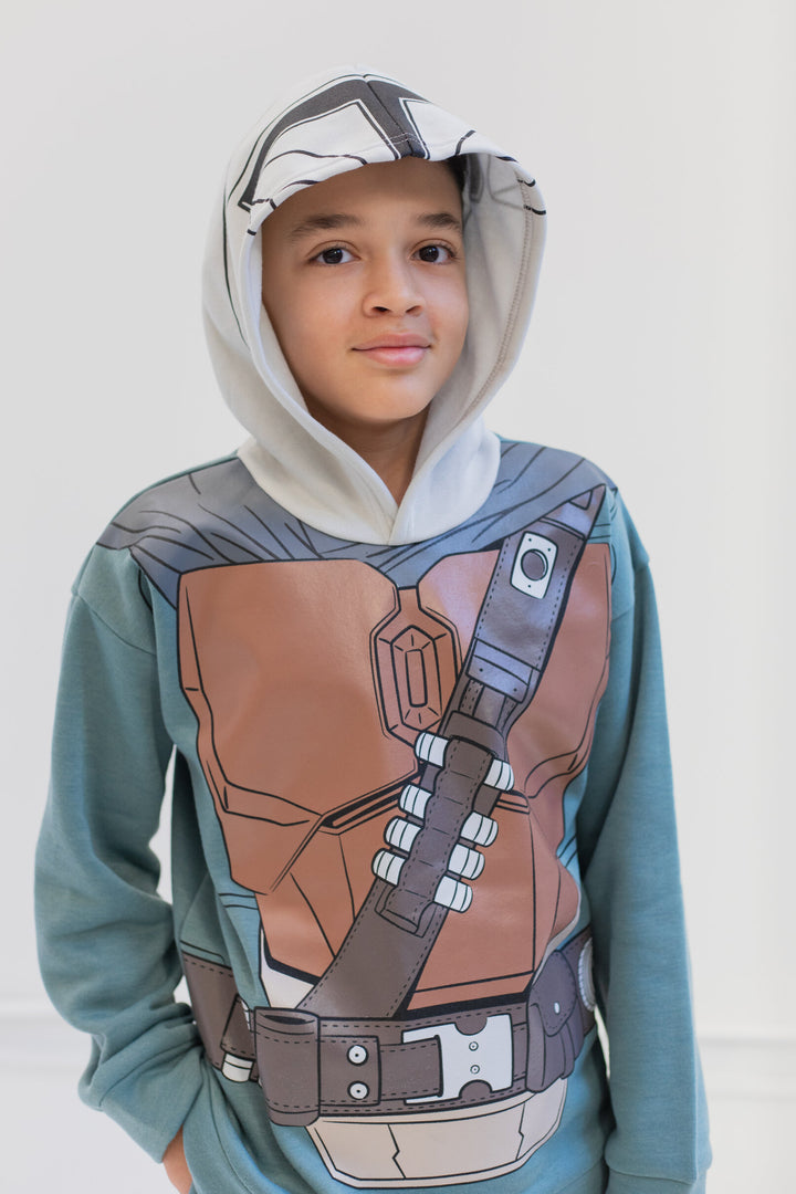 Star Wars The Mandalorian Fleece Pullover Hoodie and Pants Outfit Set