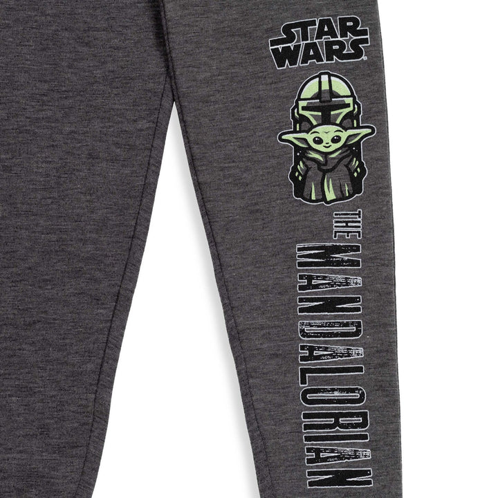 Star Wars The Mandalorian Baby Yoda - Pack de 2 pantalones jogger de forro polar