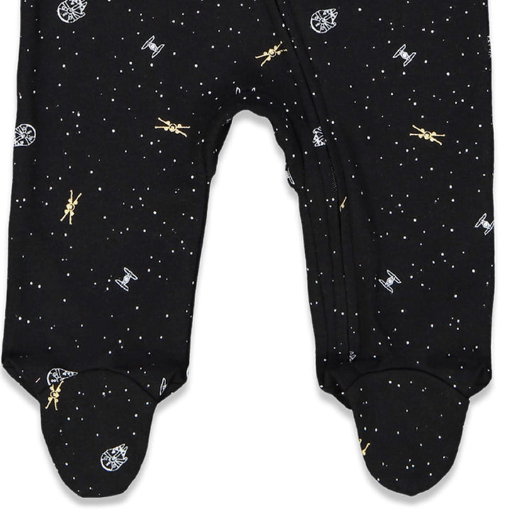 Star Wars Zip Up Sleep N' Play Body Jogger Pantalones y sombrero Conjunto de 4 piezas