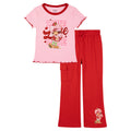 Strawberry Shortcake Ribbed T-Shirt and French Terry Flare Pants Outfit Set