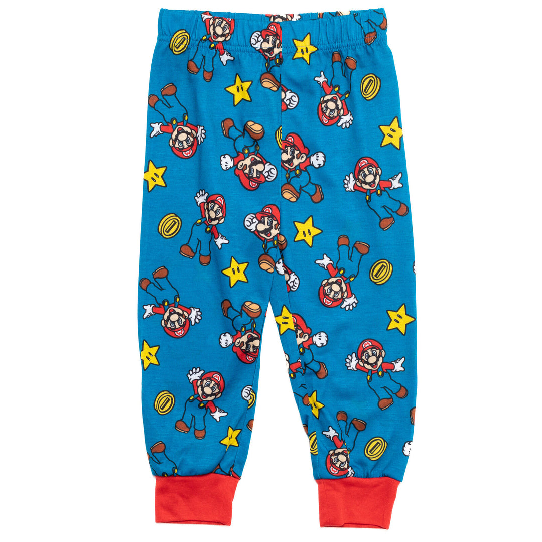 SUPER MARIO Nintendo Luigi Mario Pajama Shirt and Pants Sleep Set Toddler