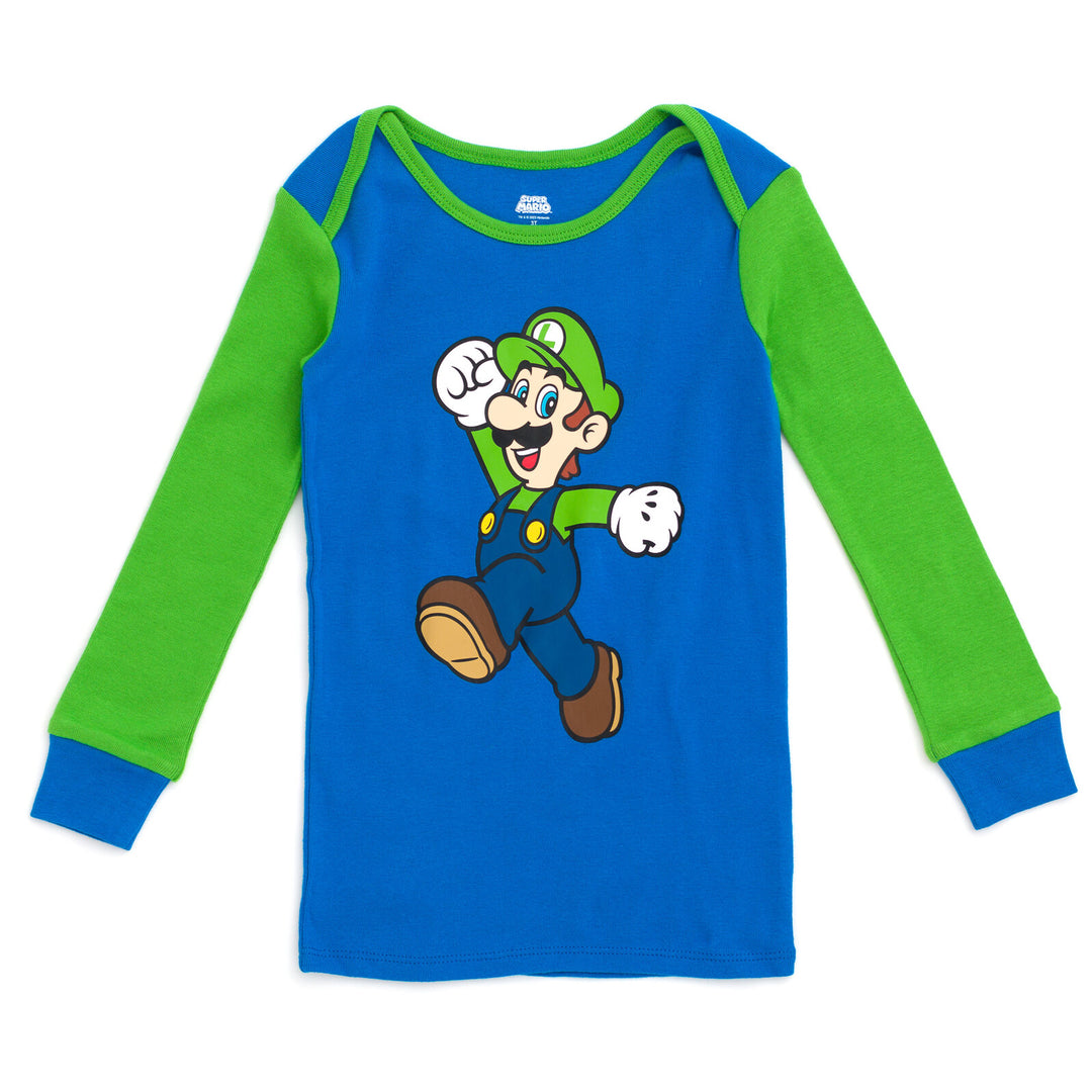 SUPER MARIO Nintendo Luigi Pajama Shirt and Pants Sleep Set