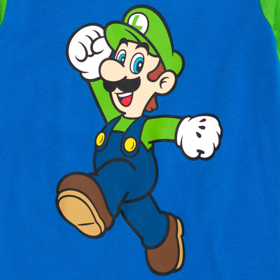 SUPER MARIO Nintendo Luigi Pajama Shirt and Pants Sleep Set