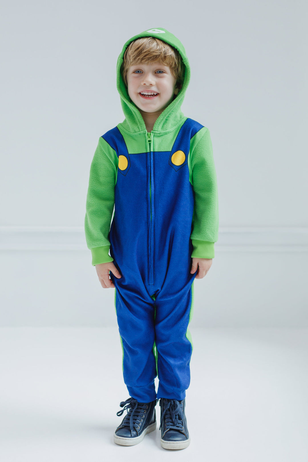 SUPER MARIO Nintendo Luigi Zip Up Pajama Coverall