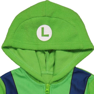 SUPER MARIO Nintendo Luigi Zip Up Pajama Coverall
