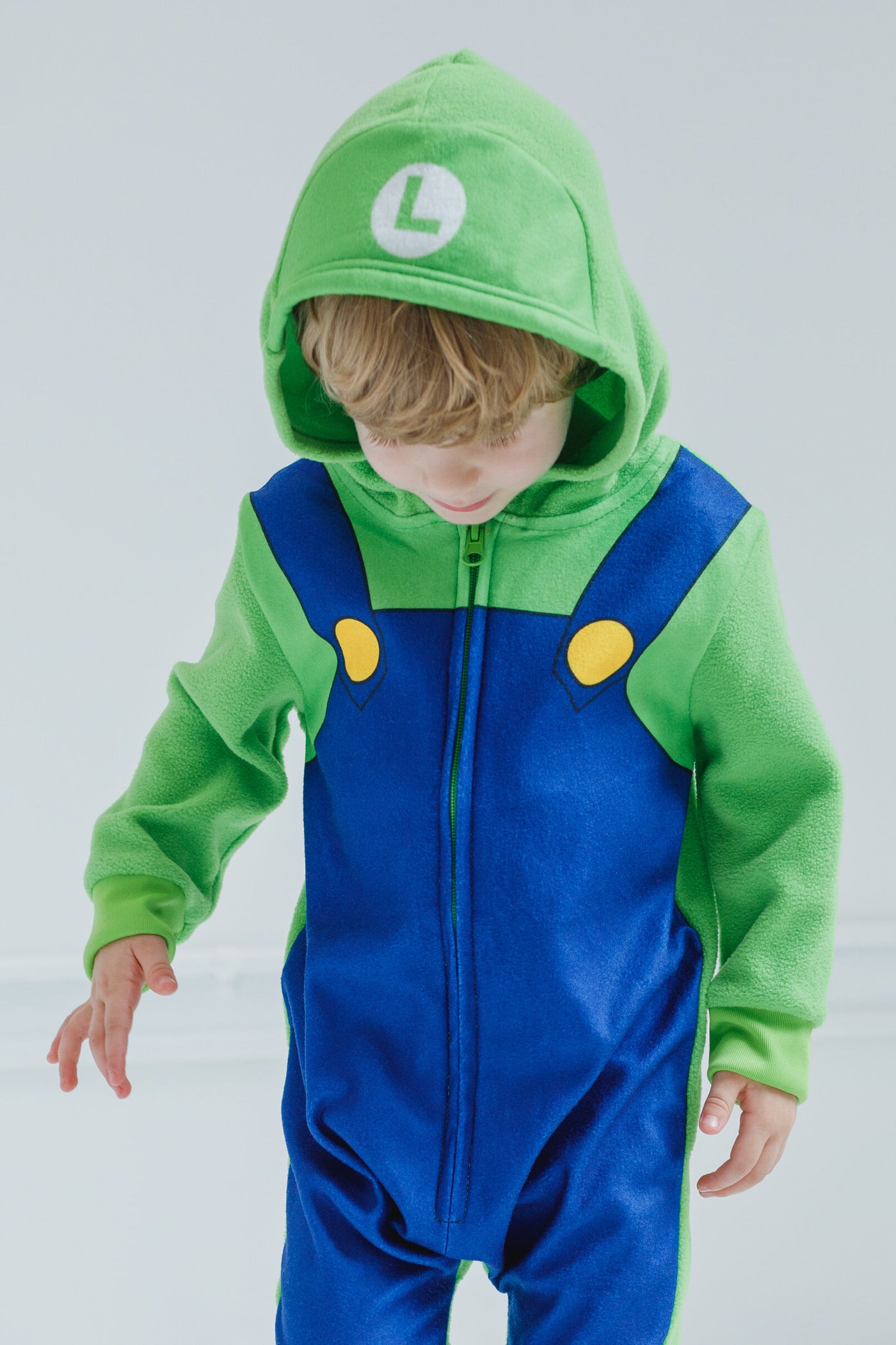 SUPER MARIO Nintendo Luigi Zip Up Pajama Coverall